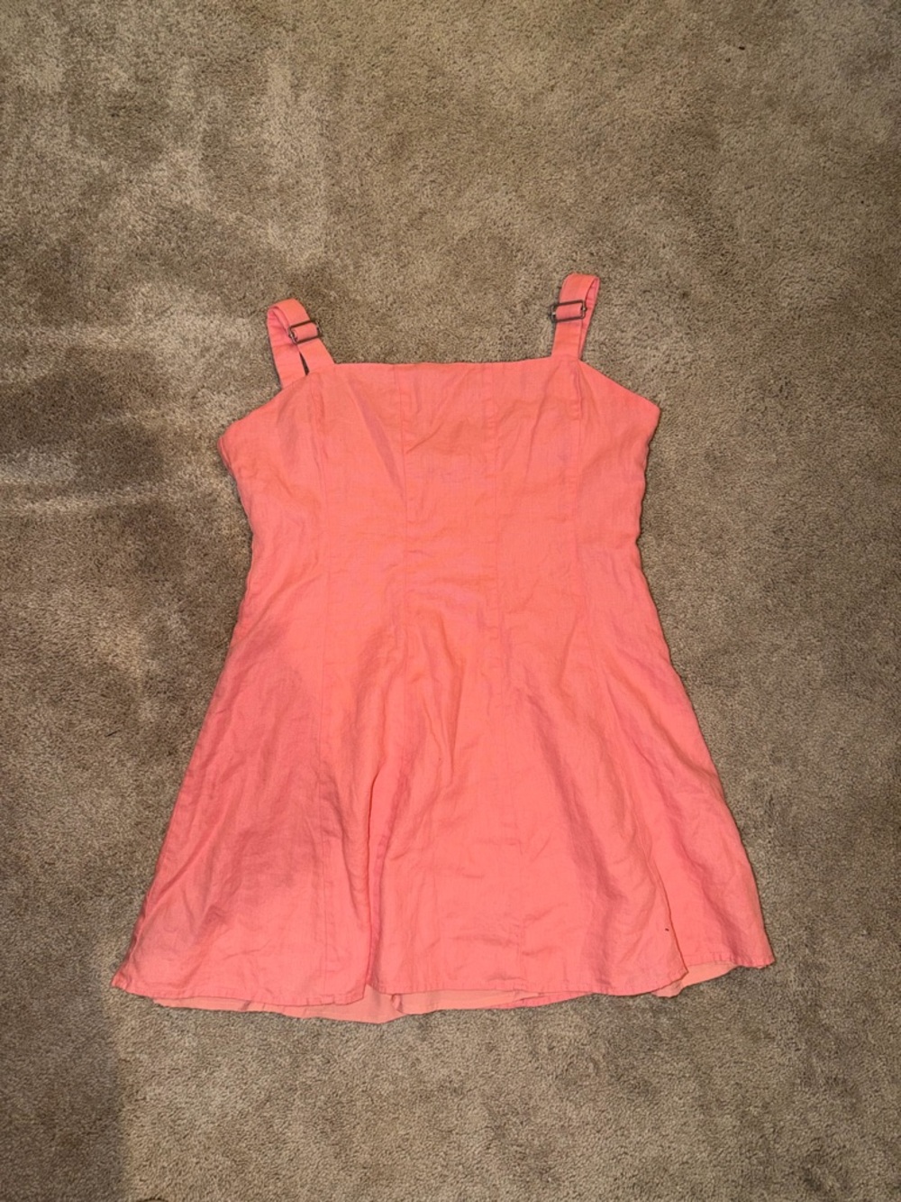Coral Sleeveless Mini Dress